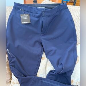 Eddie Bauer womens Navy Alpenglow stretch ski snow pants NWT Sz Large